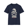 Mechanic Skull T-Shirt — "I Can Fix Stupid" Wrench Graphic Tee