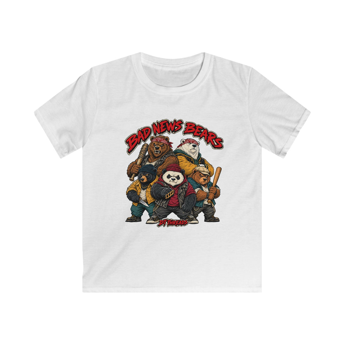 KIDS T-SHIRT — 'Bad News Bears' Cartoon Crew Graphic Shirt