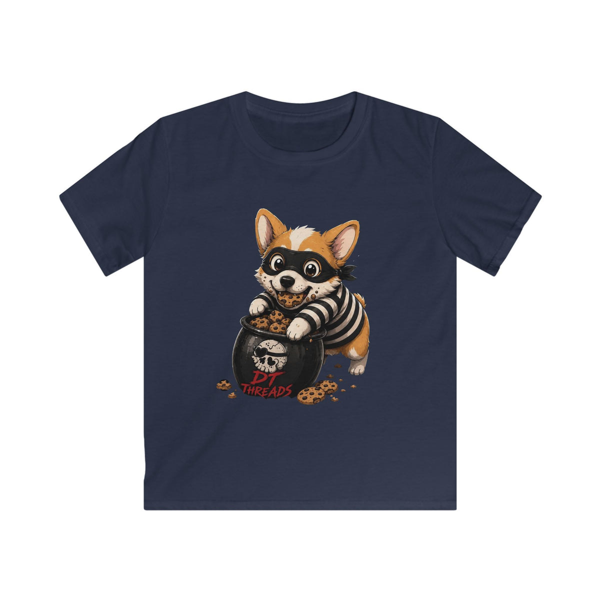 KIDS T-SHIRT – Cute Corgi Cookie Thief Graphic Shirt