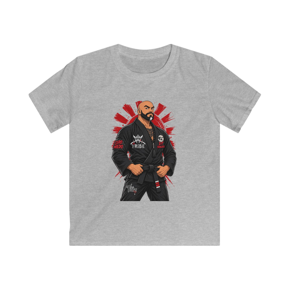 KIDS T-SHIRT Jiu-Jitsu Coach Frass Tee — Martial Arts Kid Graphic Shirt