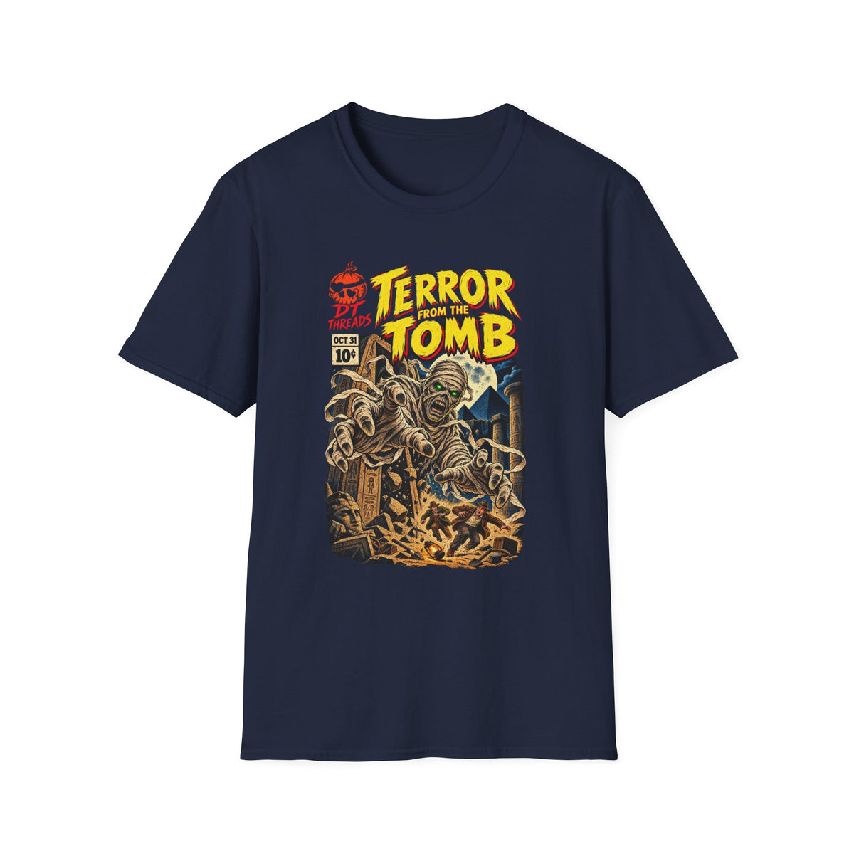 Mummy T-Shirt — "Terror From the Tomb" Retro Horror Comic Tee
