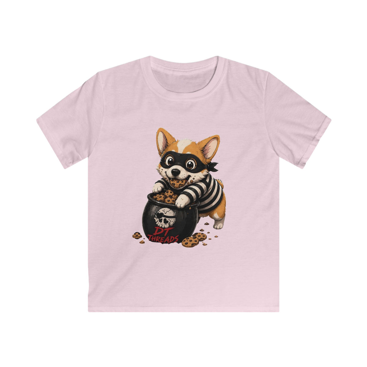 KIDS T-SHIRT – Cute Corgi Cookie Thief Graphic Shirt
