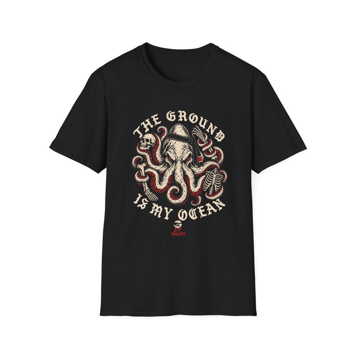 The Ground Is My Ocean Octopus Skull Tee —  Graphic T-Shirt