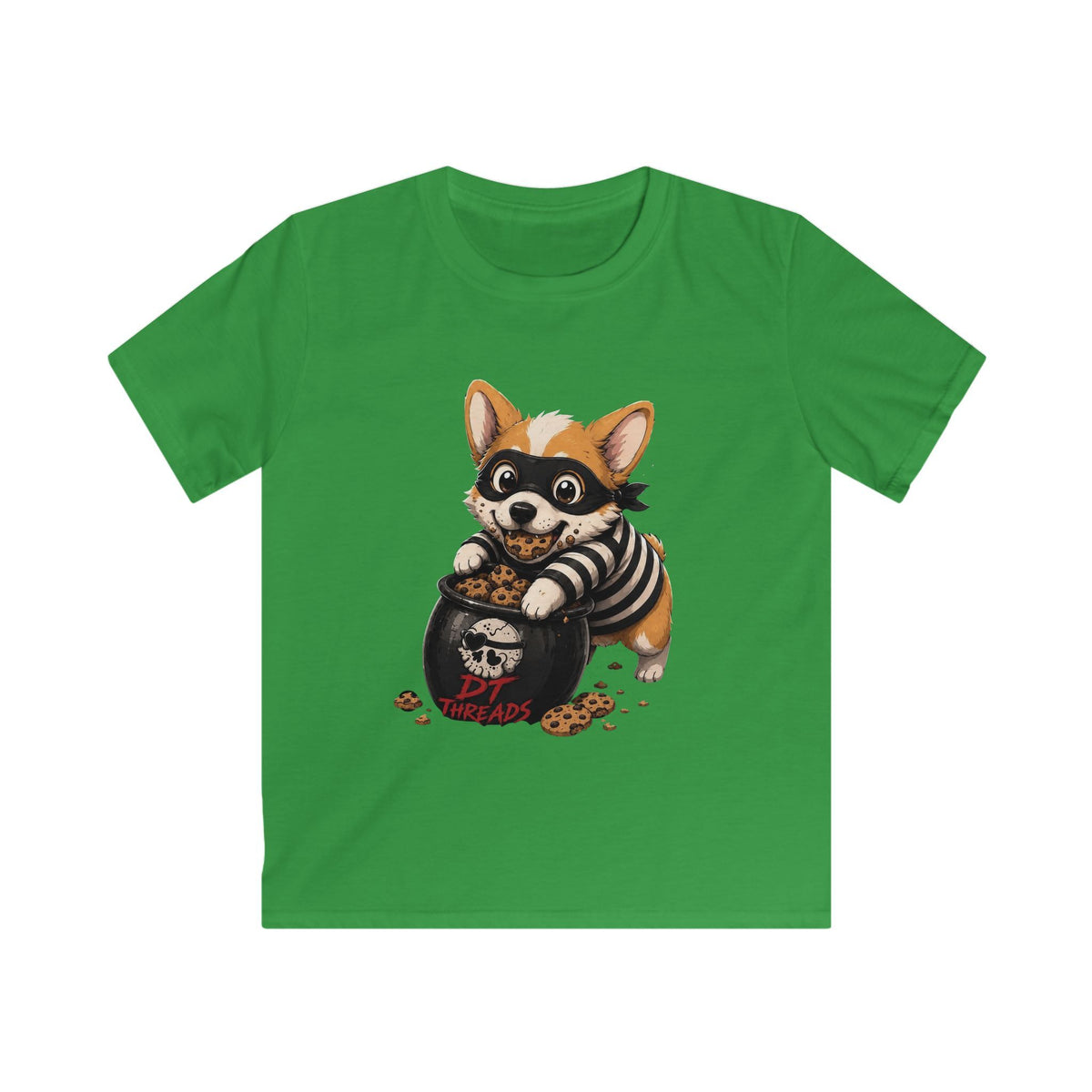 KIDS T-SHIRT – Cute Corgi Cookie Thief Graphic Shirt