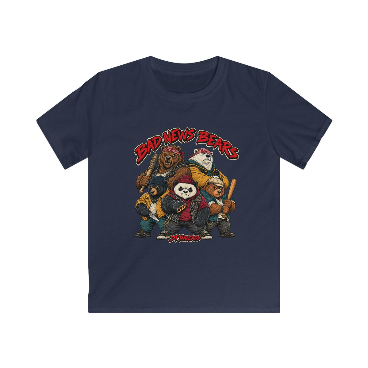 KIDS T-SHIRT — 'Bad News Bears' Cartoon Crew Graphic Shirt