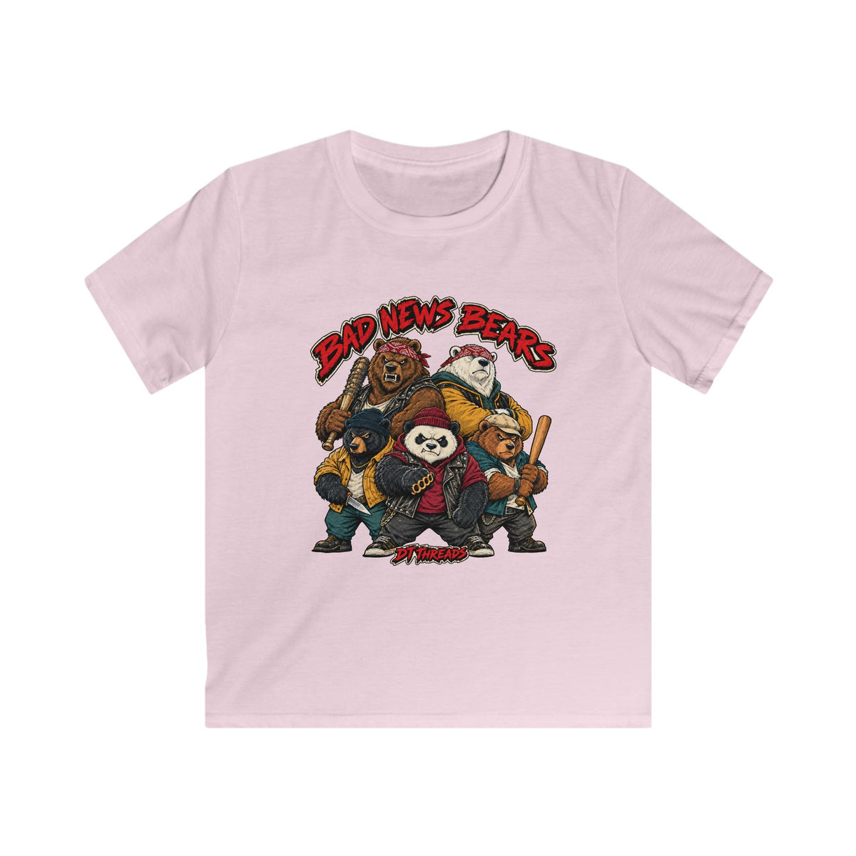 KIDS T-SHIRT — 'Bad News Bears' Cartoon Crew Graphic Shirt
