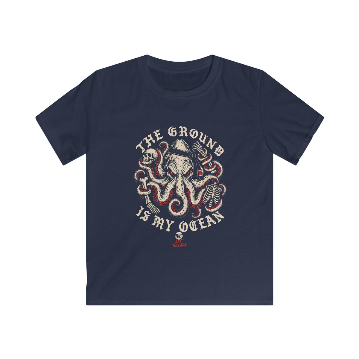 Kids T-Shirt- "The Ground Is My Ocean" Octopus Graphic Shirt