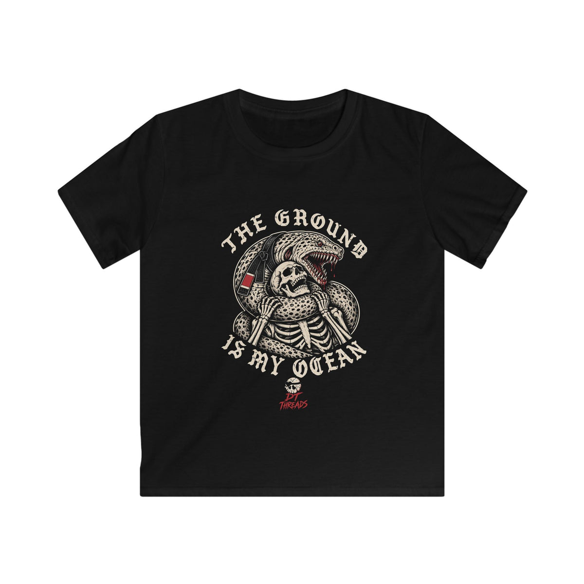 Kids T-Shirt - 'The Ground Is My Ocean' Moray Eel Graphic