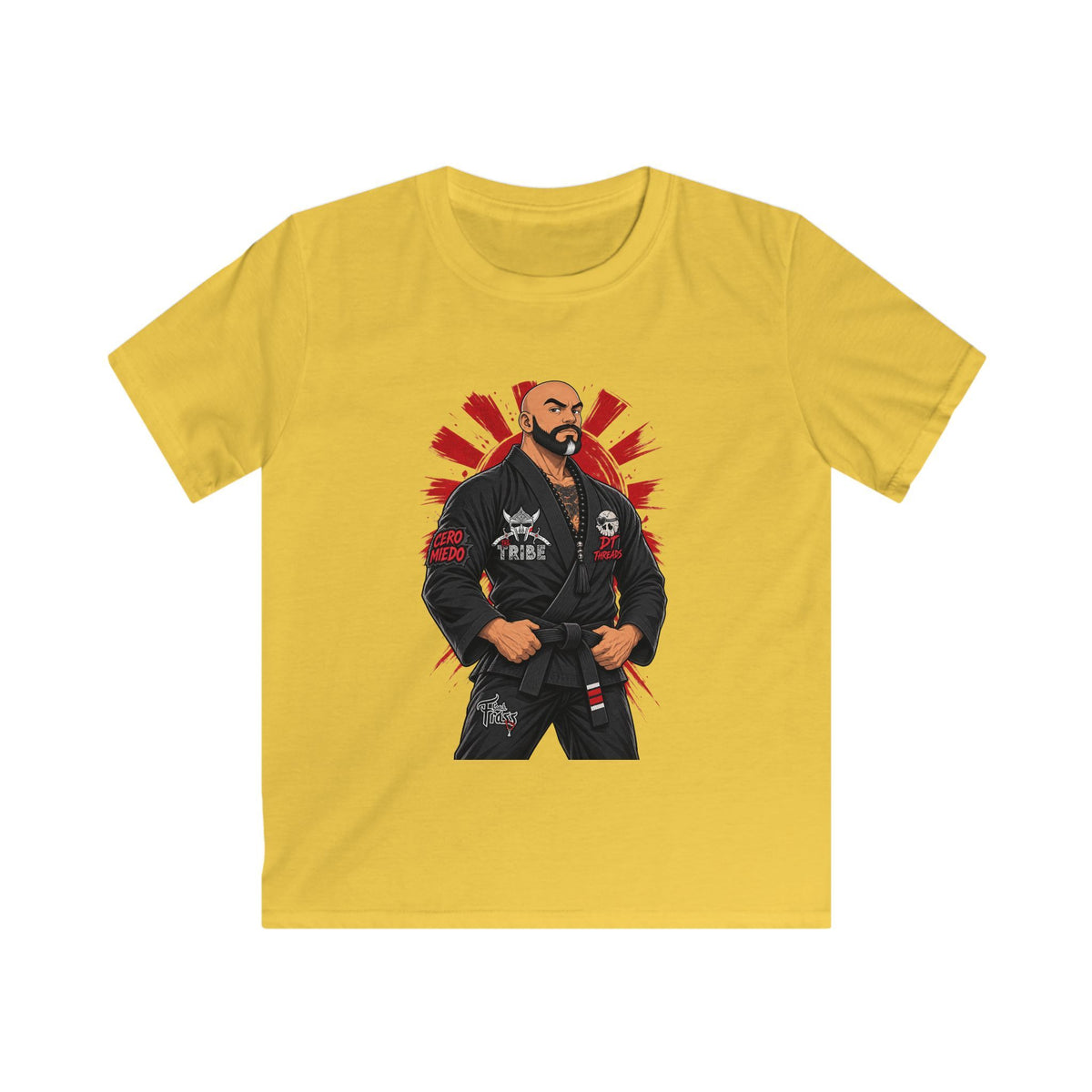 KIDS T-SHIRT Jiu-Jitsu Coach Frass Tee — Martial Arts Kid Graphic Shirt
