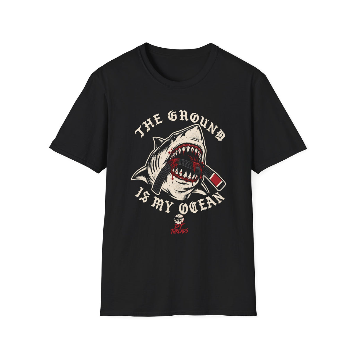 The Ground Is My Ocean Great White Shark Graphic Tee