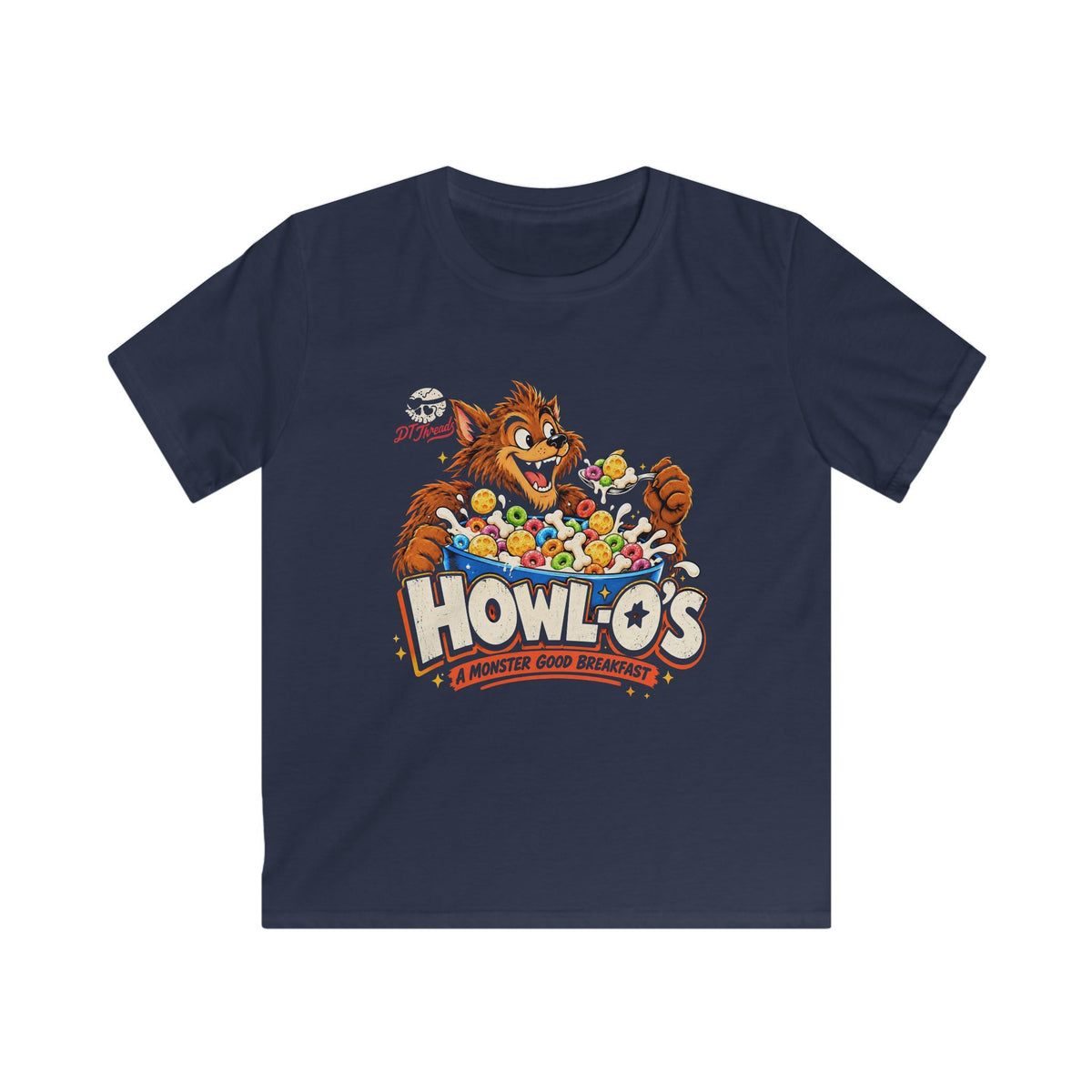 Kids T-Shirt - Howl-O's Wolfman Cereal Kids Tee