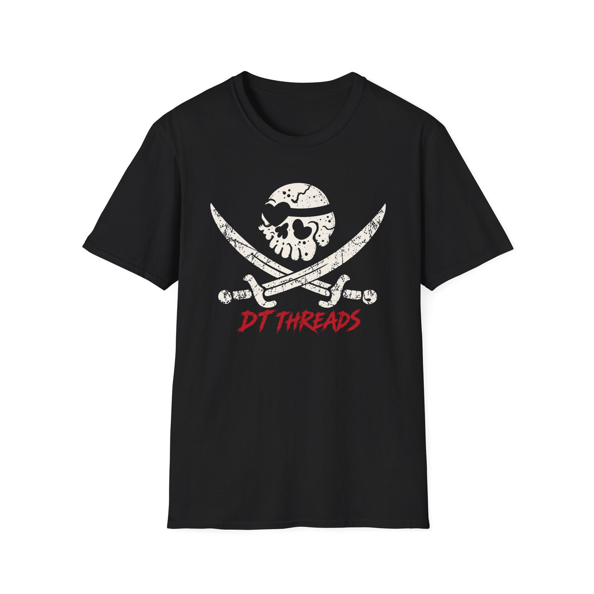 DT Jolly Roger T-Shirt — Distressed Graphic