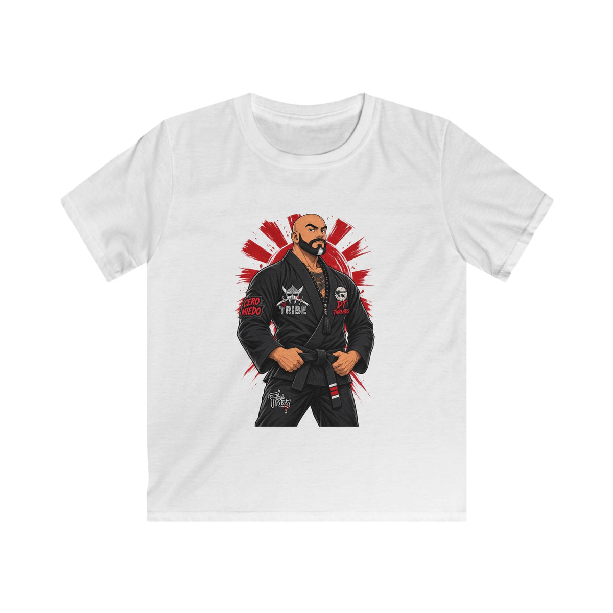 KIDS T-SHIRT Jiu-Jitsu Coach Frass Tee — Martial Arts Kid Graphic Shirt