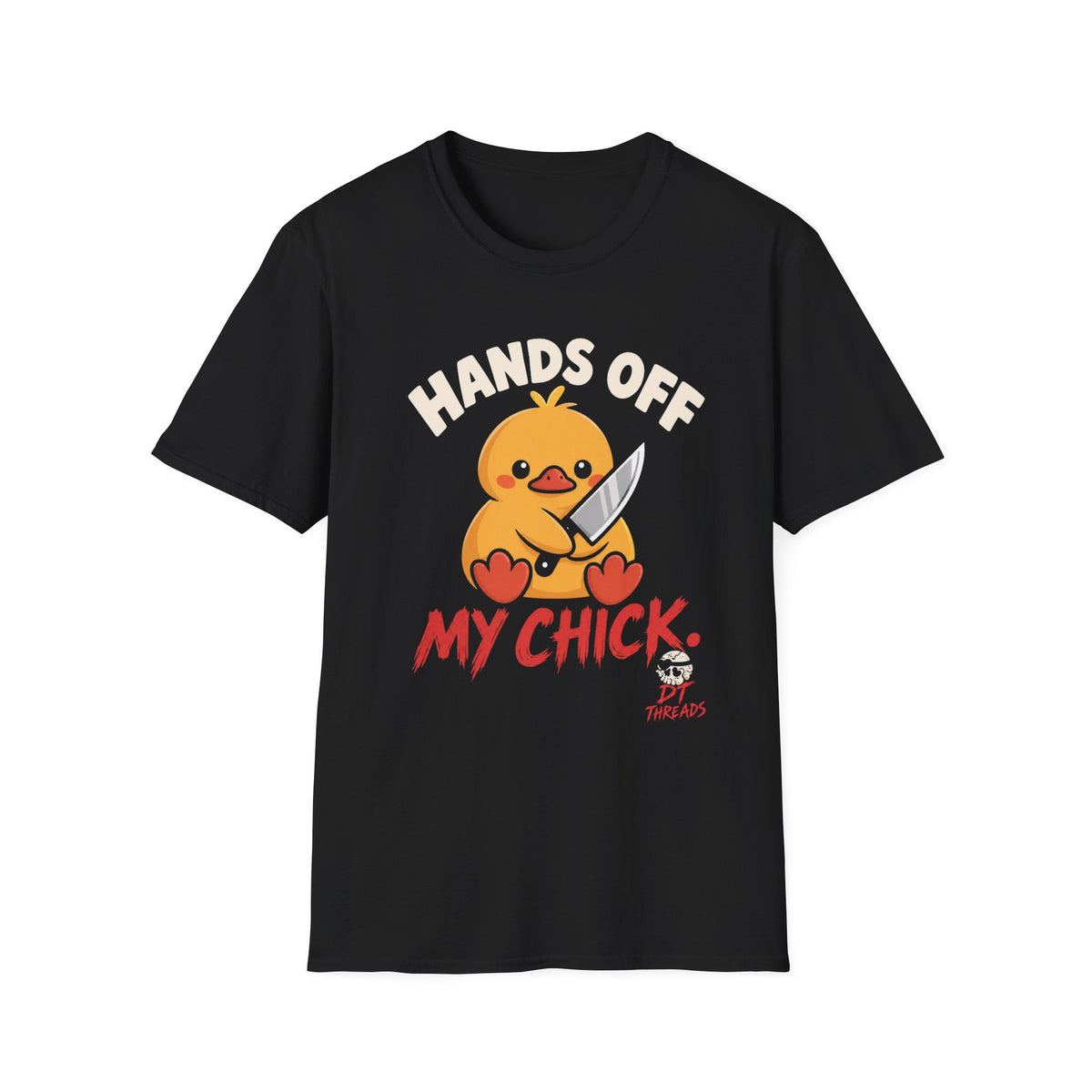 Hands Off My Chick T-Shirt — Cute Knife-Wielding Chick Graphic Tee