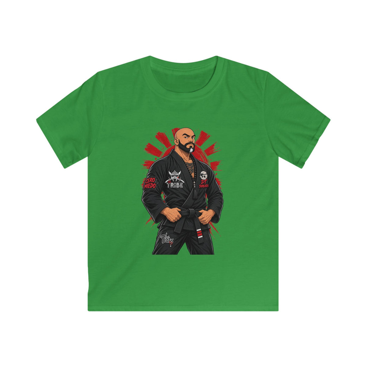 KIDS T-SHIRT Jiu-Jitsu Coach Frass Tee — Martial Arts Kid Graphic Shirt
