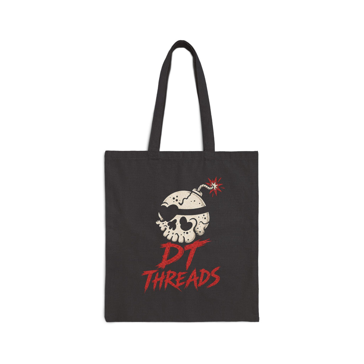 Skull Bomb Canvas Tote – DT Threads Graphic Tote Bag
