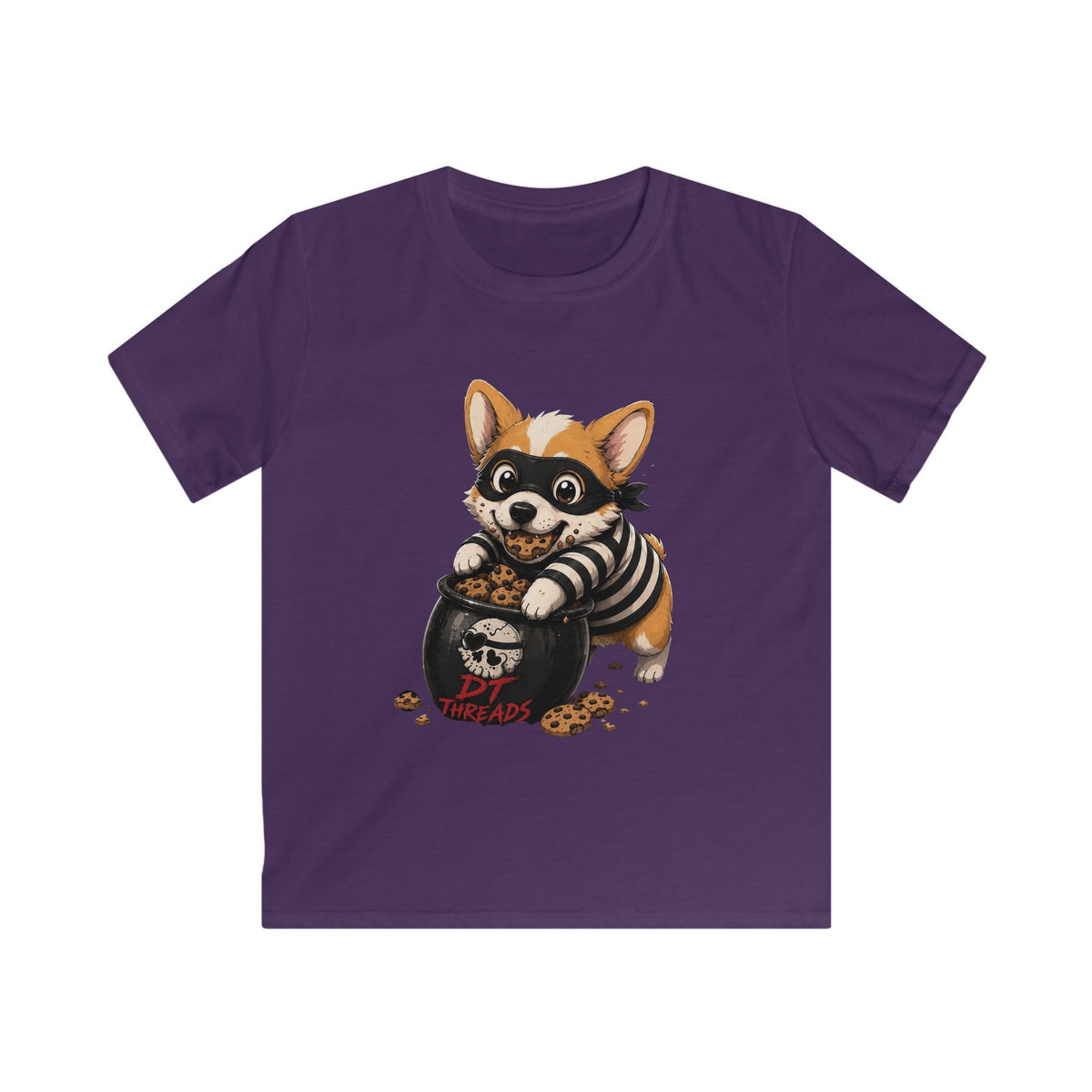 KIDS T-SHIRT – Cute Corgi Cookie Thief Graphic Shirt