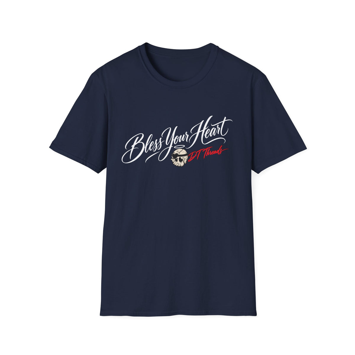 Bless Your Heart T-Shirt — Southern Phrase Tee with Skull Accent