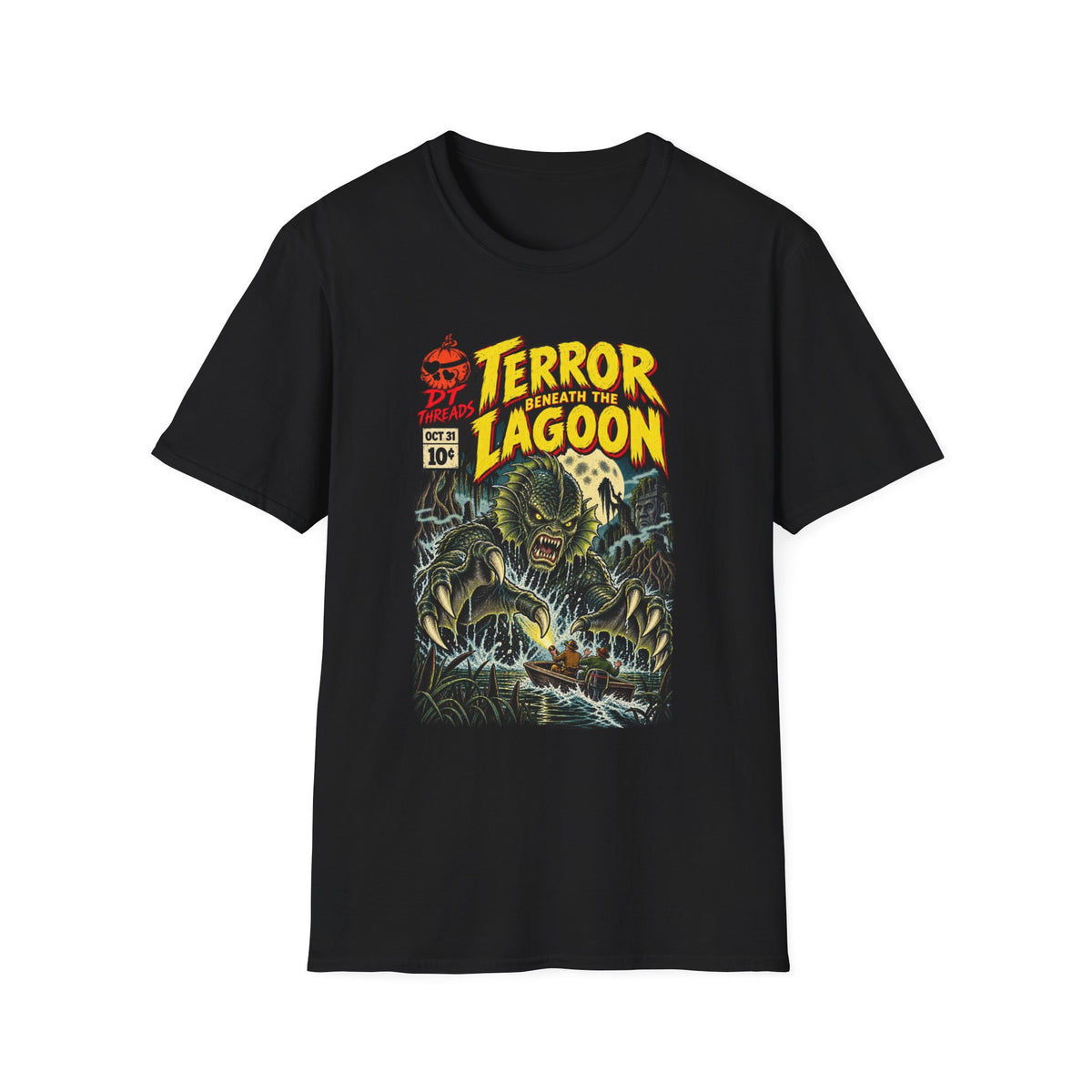 Terror Beneath the Lagoon - Retro Monster Comic Tee