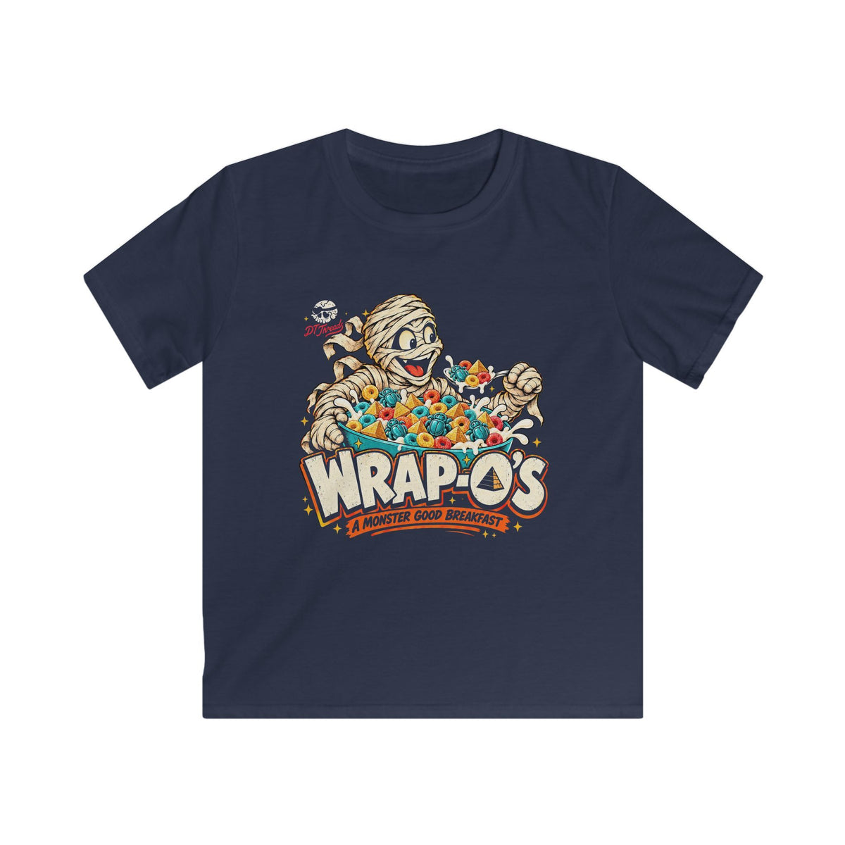 Kids T-Shirt— "Wrap-O's" Mummy Cereal Cartoon Shirt
