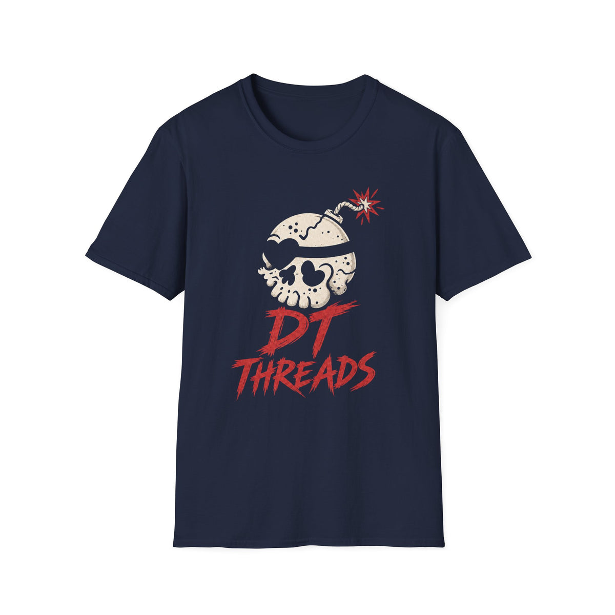 Skull Bomb Graphic T-Shirt — "DT Threads" Retro Streetwear