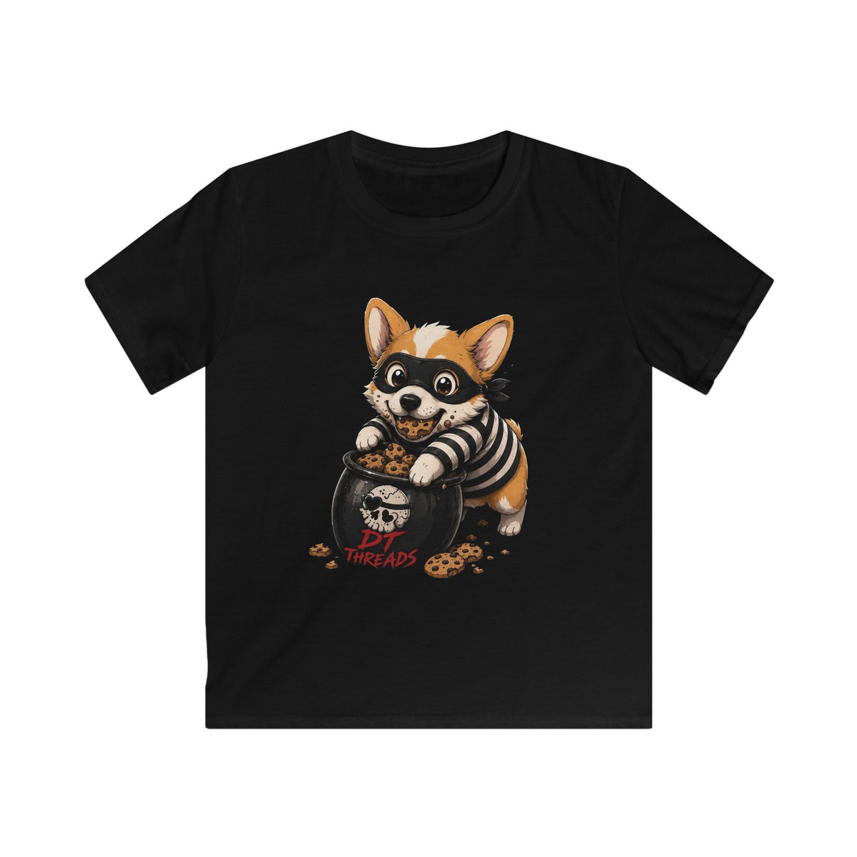 KIDS T-SHIRT – Cute Corgi Cookie Thief Graphic Shirt