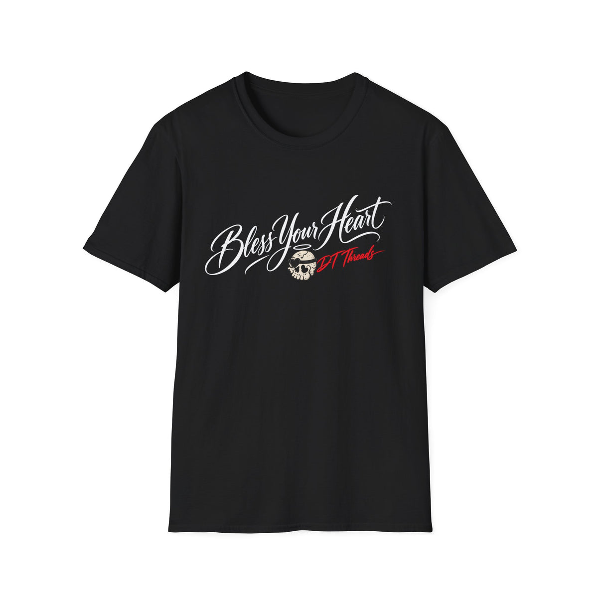 Bless Your Heart T-Shirt — Southern Phrase Tee with Skull Accent