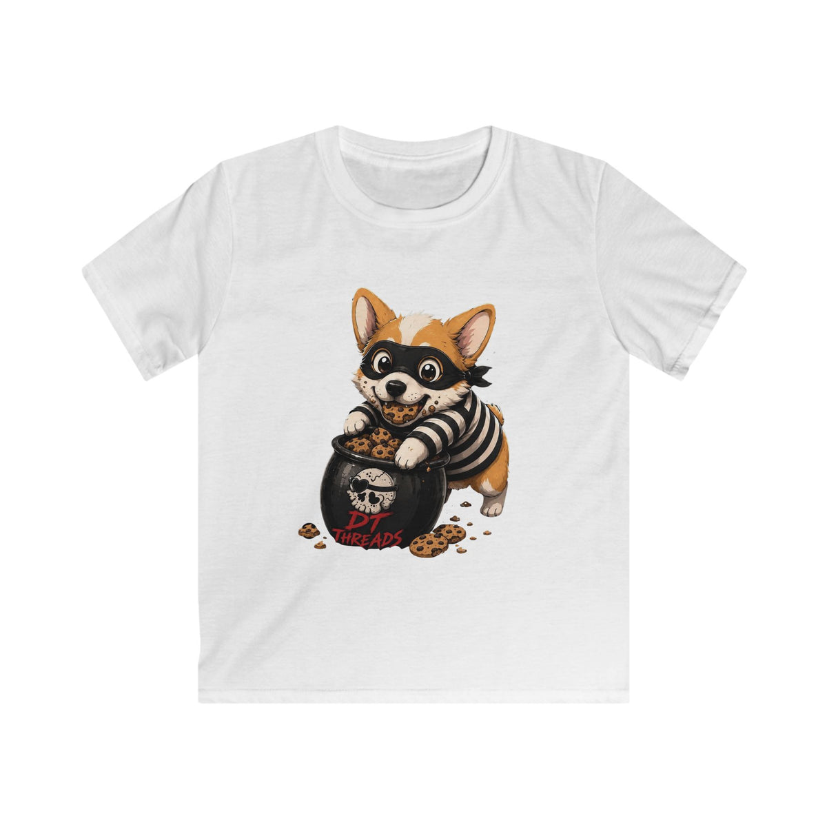 KIDS T-SHIRT – Cute Corgi Cookie Thief Graphic Shirt
