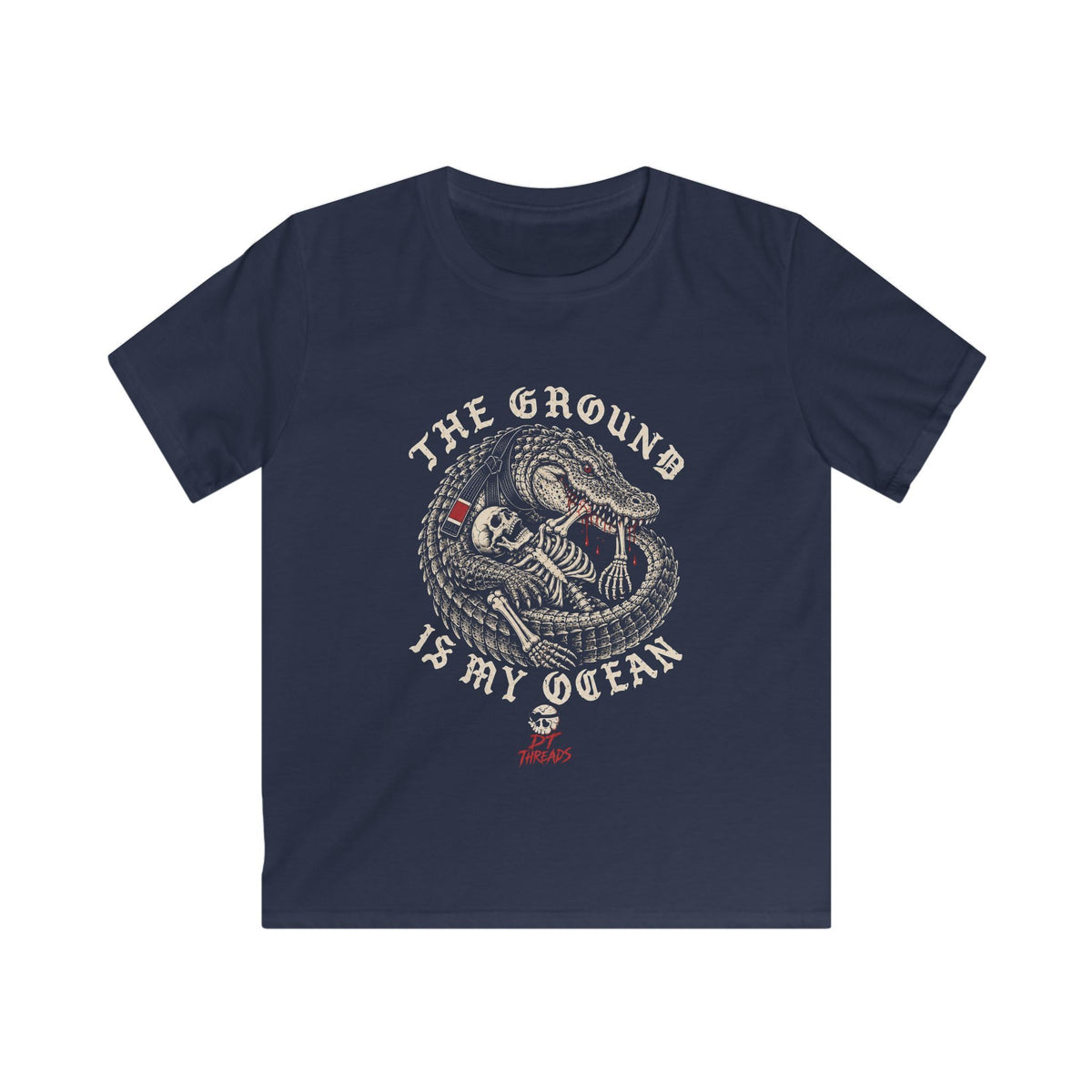 Kids T-Shirt - The Ground Is My Ocean Gator Roll Graphic Tee