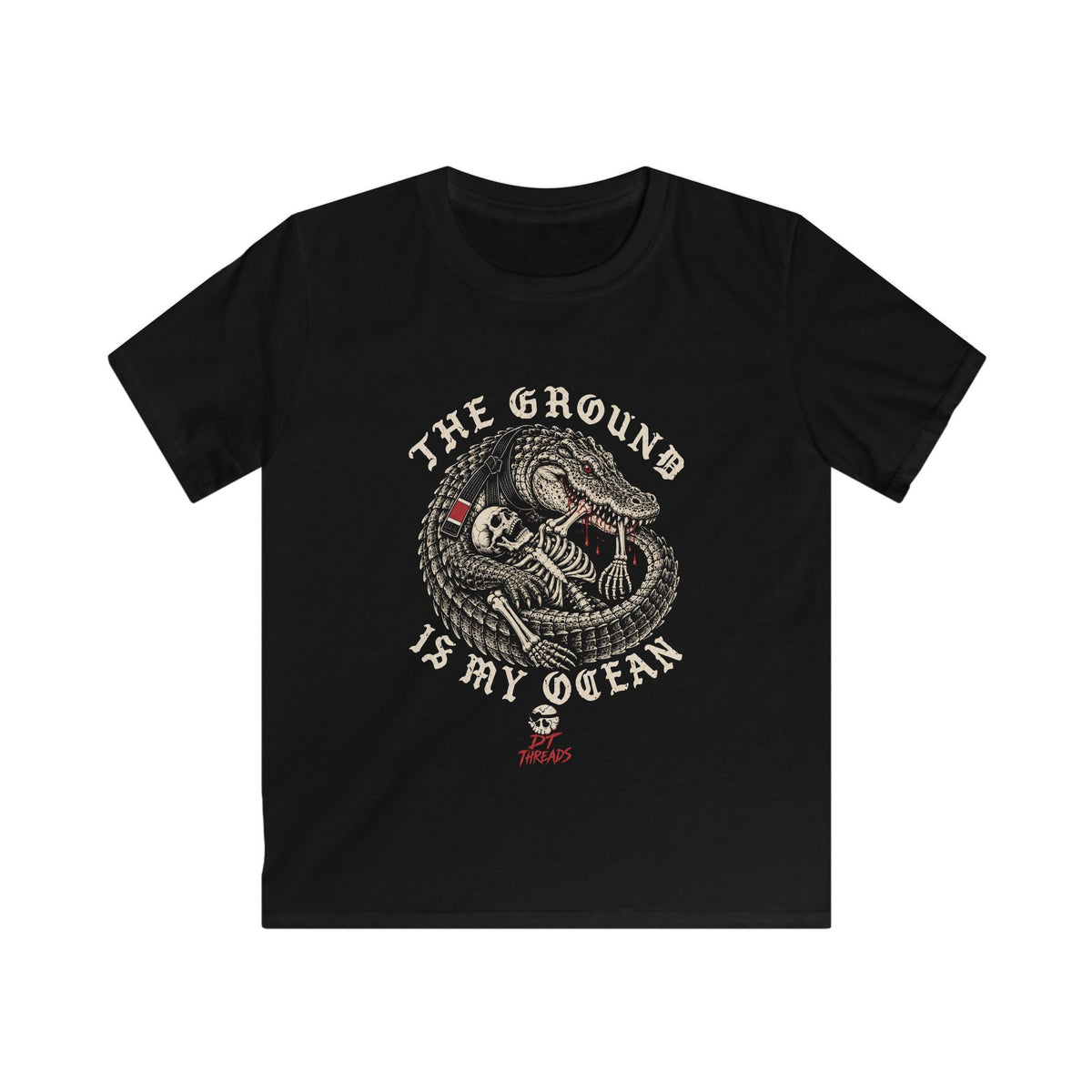 Kids T-Shirt - The Ground Is My Ocean Gator Roll Graphic Tee