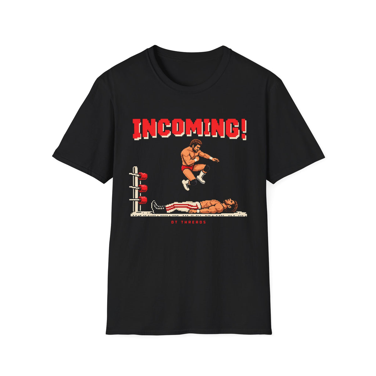 Incoming! Funny 8-Bit Wrestling T-Shirt