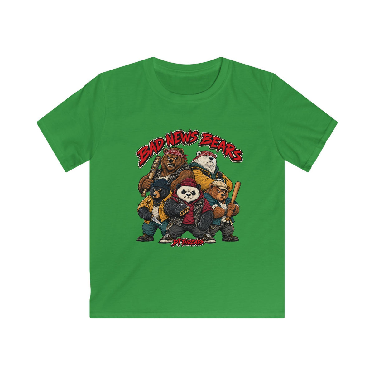KIDS T-SHIRT — 'Bad News Bears' Cartoon Crew Graphic Shirt