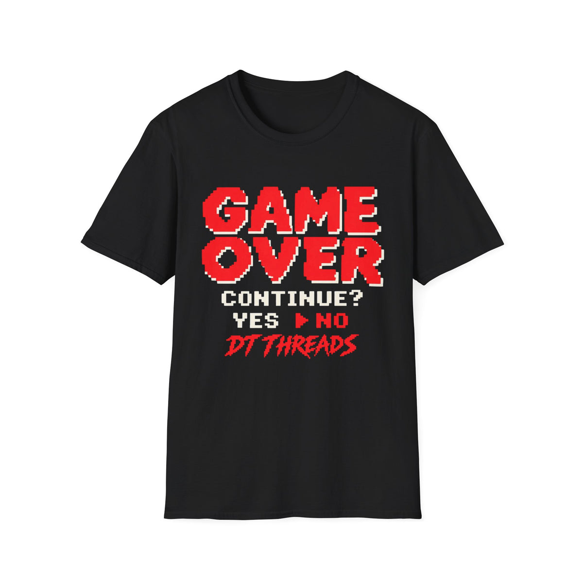 Game Over Continue? Yes Retro Gamer 8-Bit T-Shirt