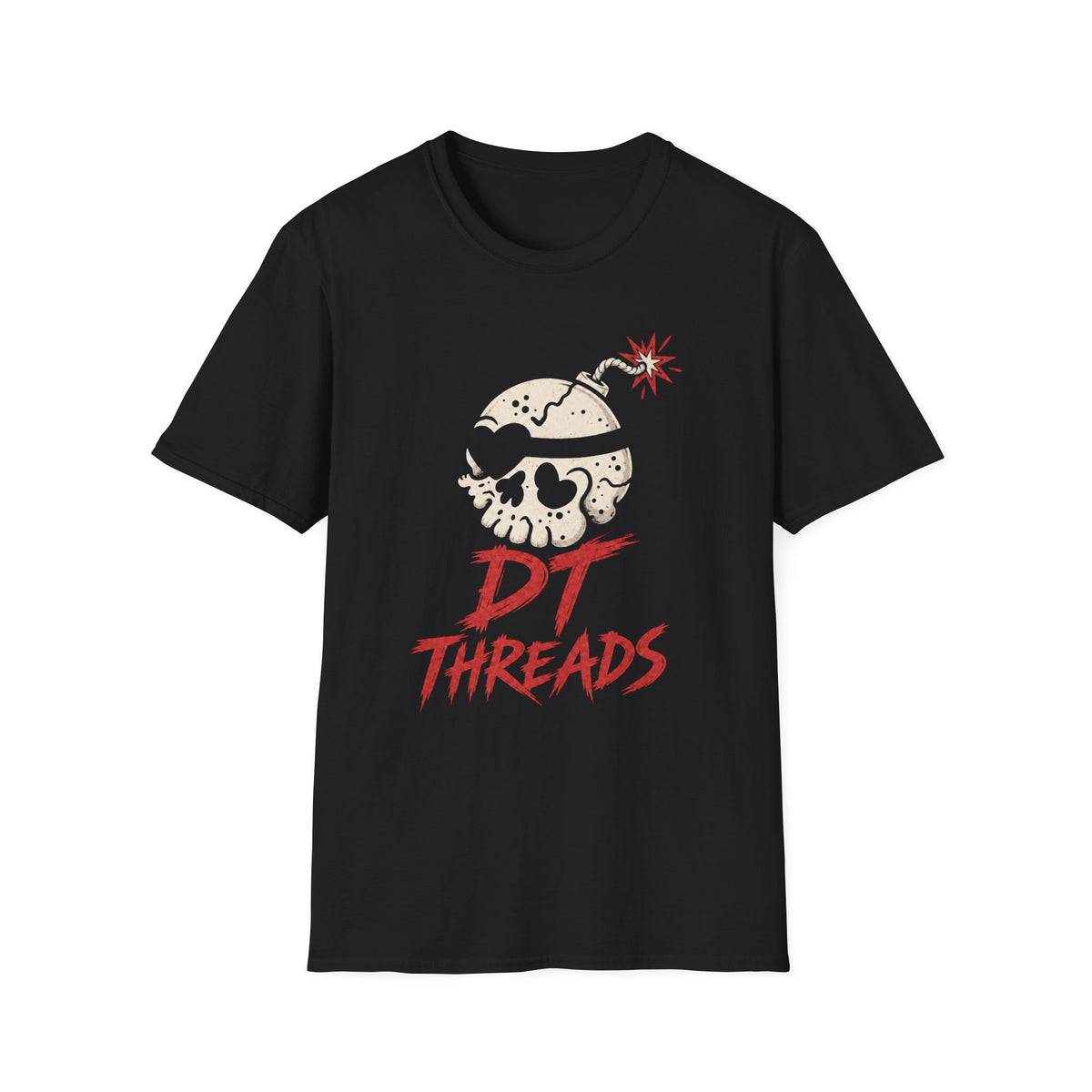 Skull Bomb Graphic T-Shirt — "DT Threads" Retro Streetwear